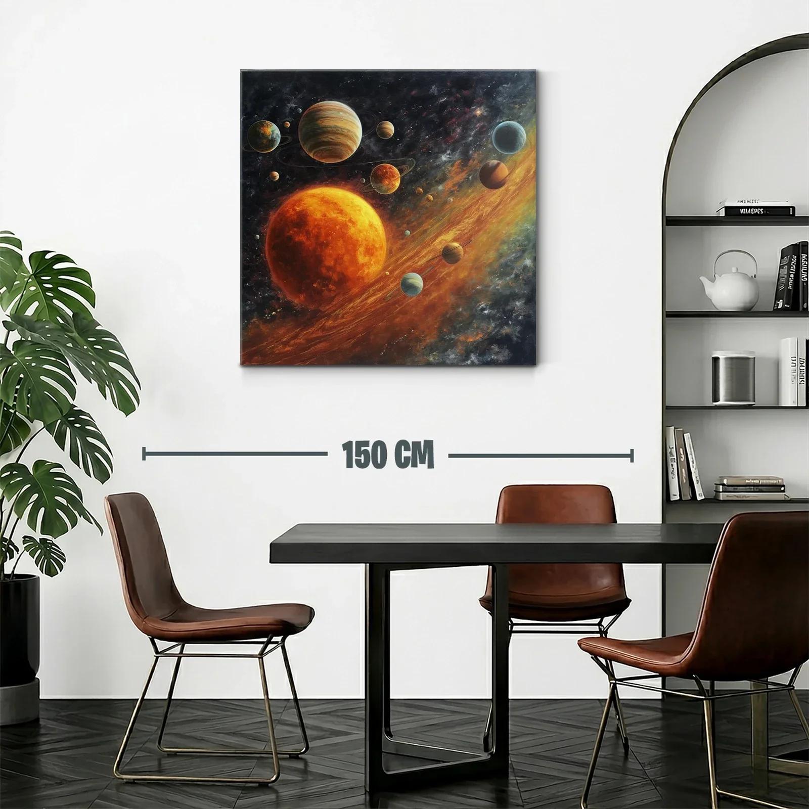 Cuadro del Sistema Solar en tonos cálidos y oscuros — miniatura 2