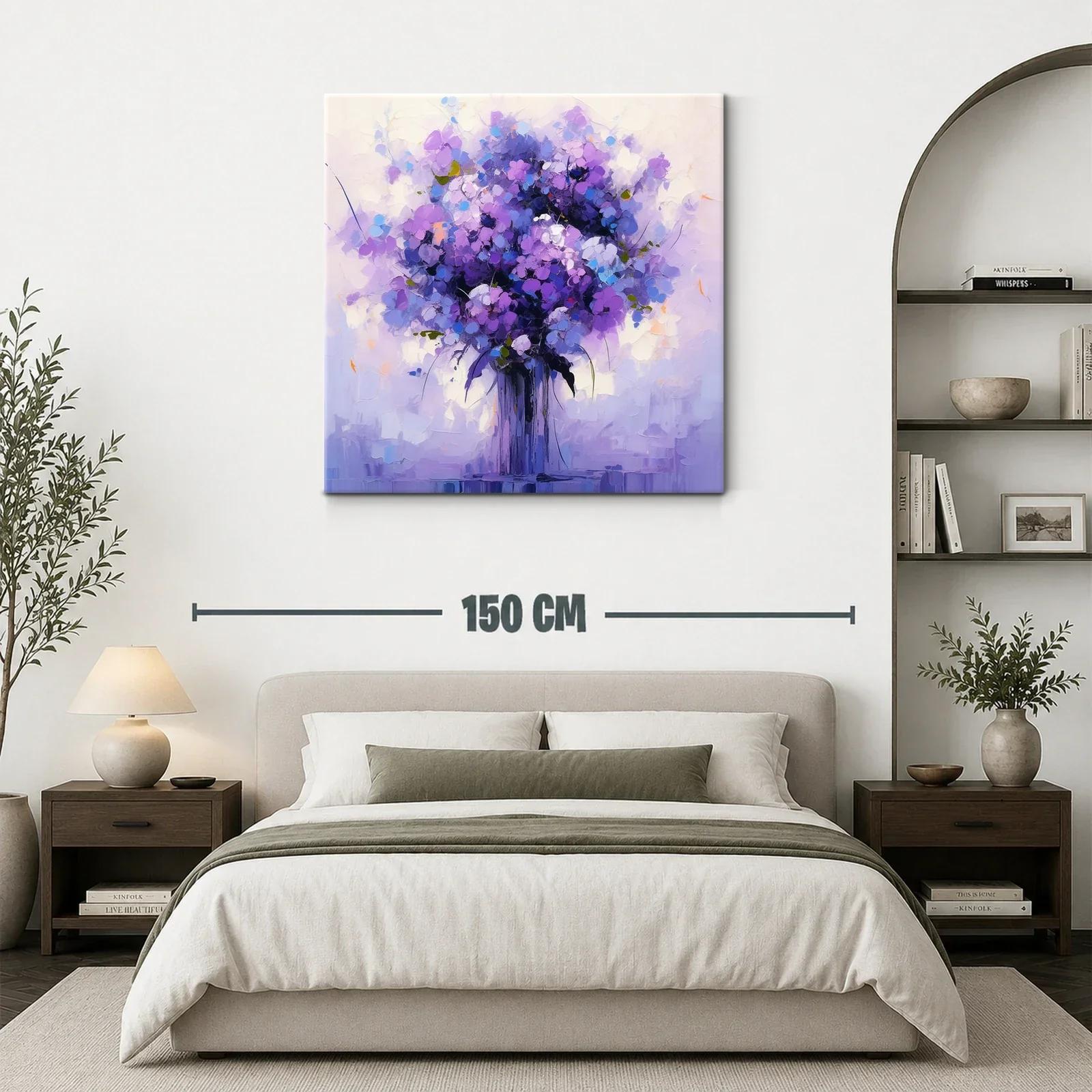 Ramillete de Flores en Tonos Violetas y Azules — miniatura 3