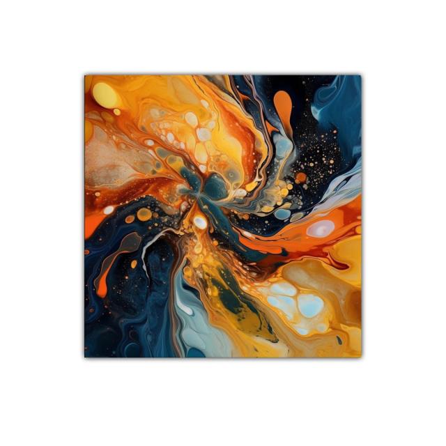 Explosión de colores vivos en danza abstracta fluida