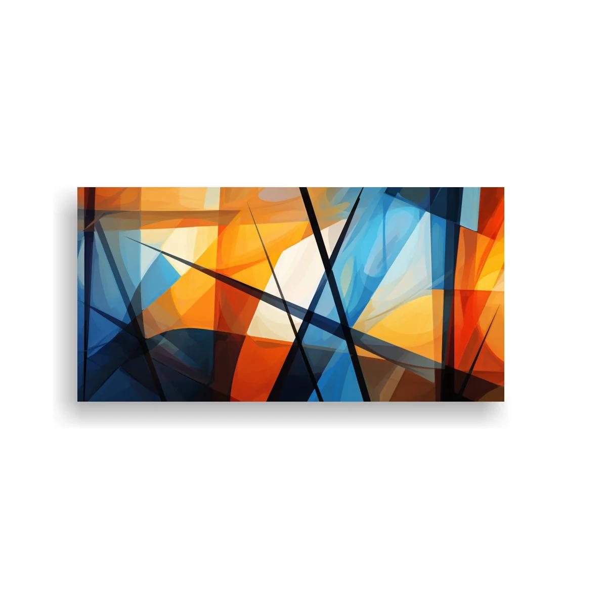 Cuadro mosaico abstracto de triángulos en diagonales — imagen principal