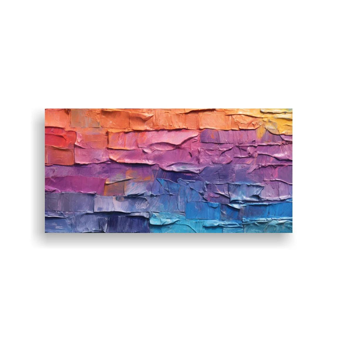 Cuadro capas de pintura abstracta con acabado empastado — imagen principal