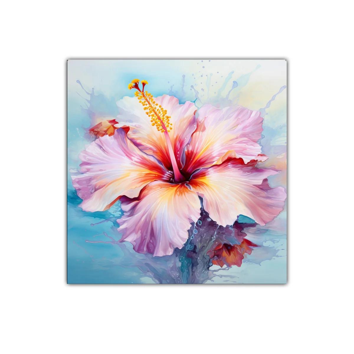 Flor vibrante con tonos pastel en movimiento fluido
