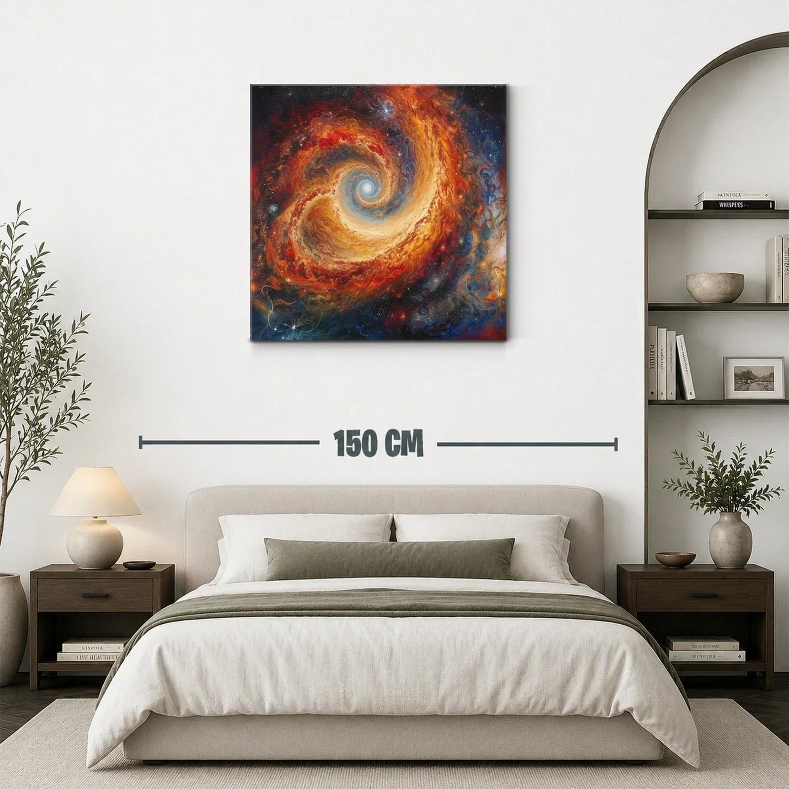 Cuadro espiral cósmica en tonos cálidos y vibrantes — miniatura 3