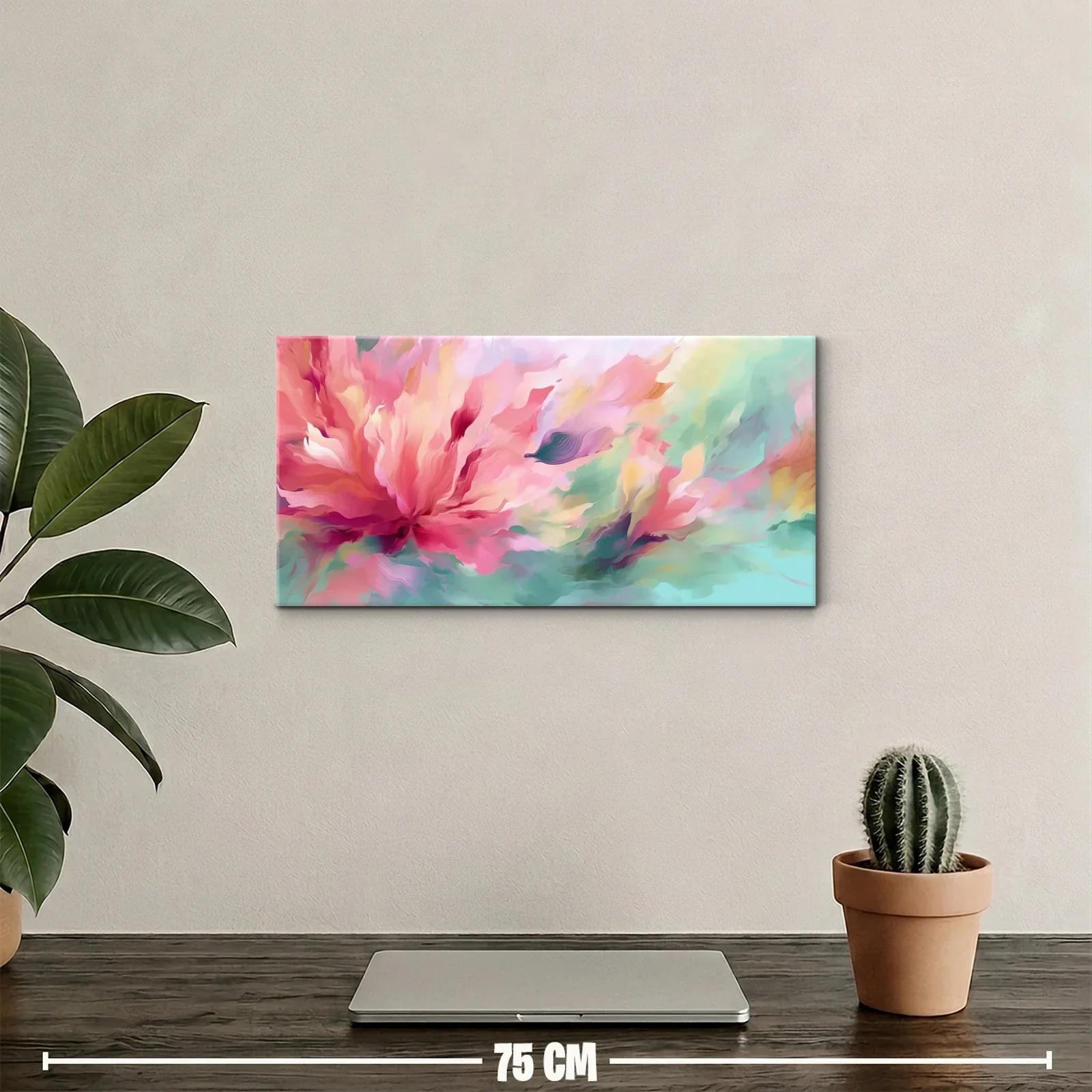 Cuadro peonía rosa en pinceladas vaporosas — miniatura 2