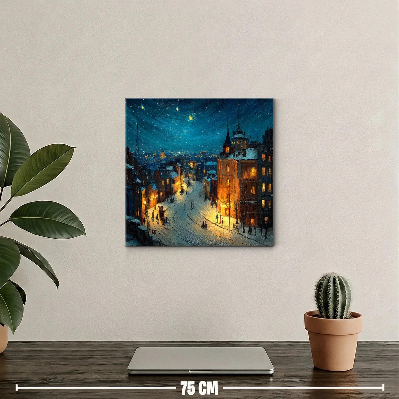 Atardecer nocturno en ciudad con luces cálidas — miniatura 2