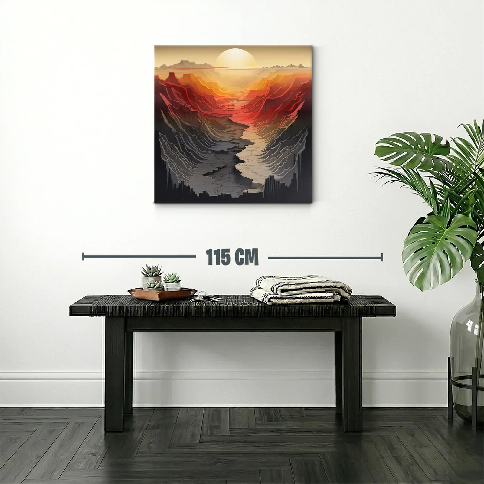 Atardecer en cañón con tonos cálidos y contrastes intensos — miniatura 2