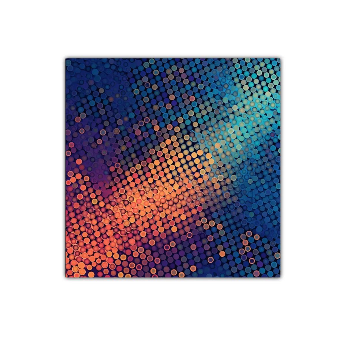 Cuadro abstracto con puntos multicolor vibrantes — miniatura 1