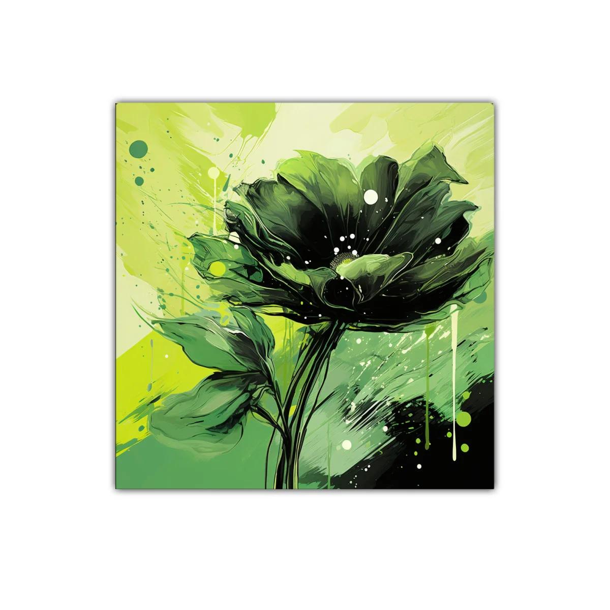 Flor vibrante en tonos verdes para ambiente natural — imagen principal
