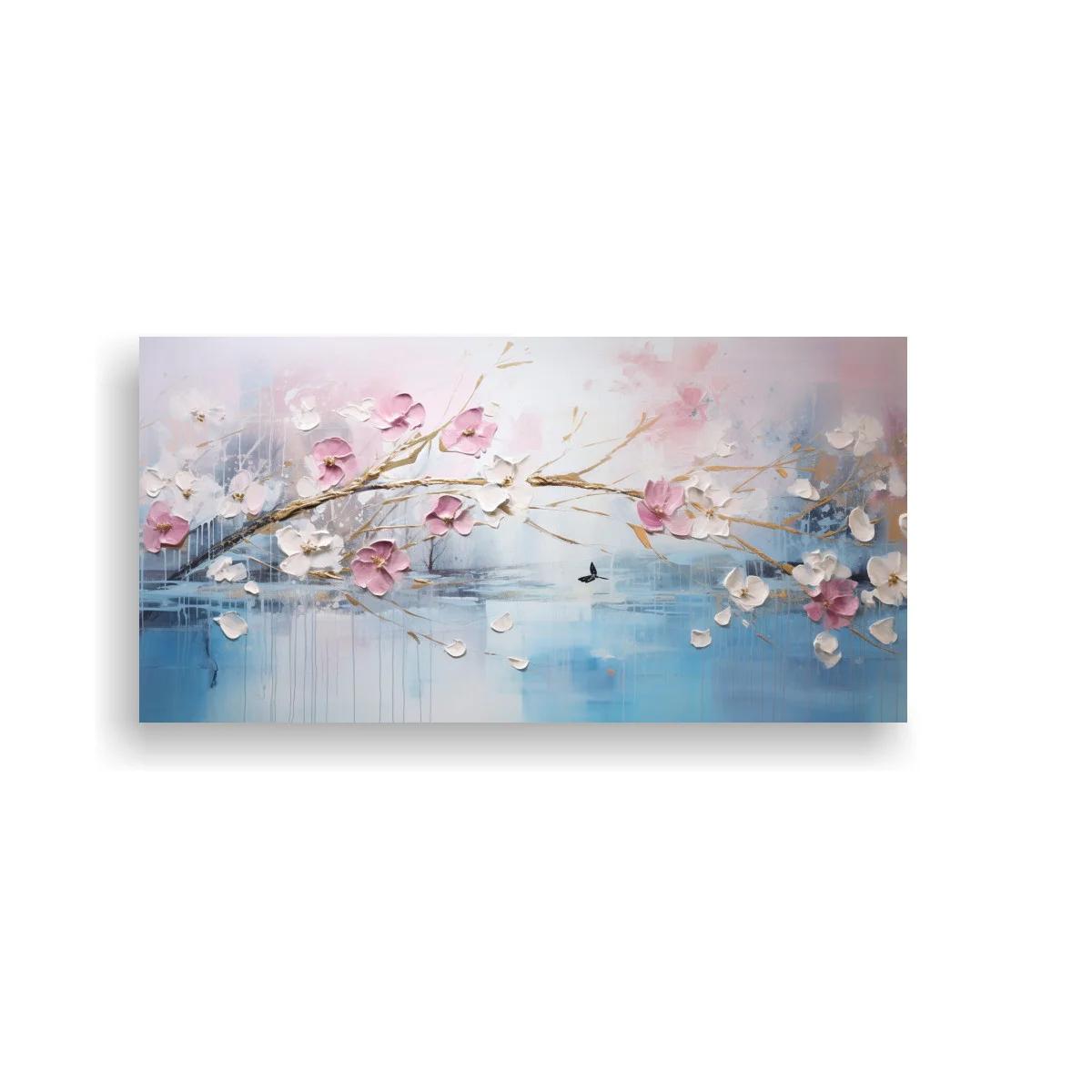 Cuadro ramas de flor de cerezo sobre agua — imagen principal