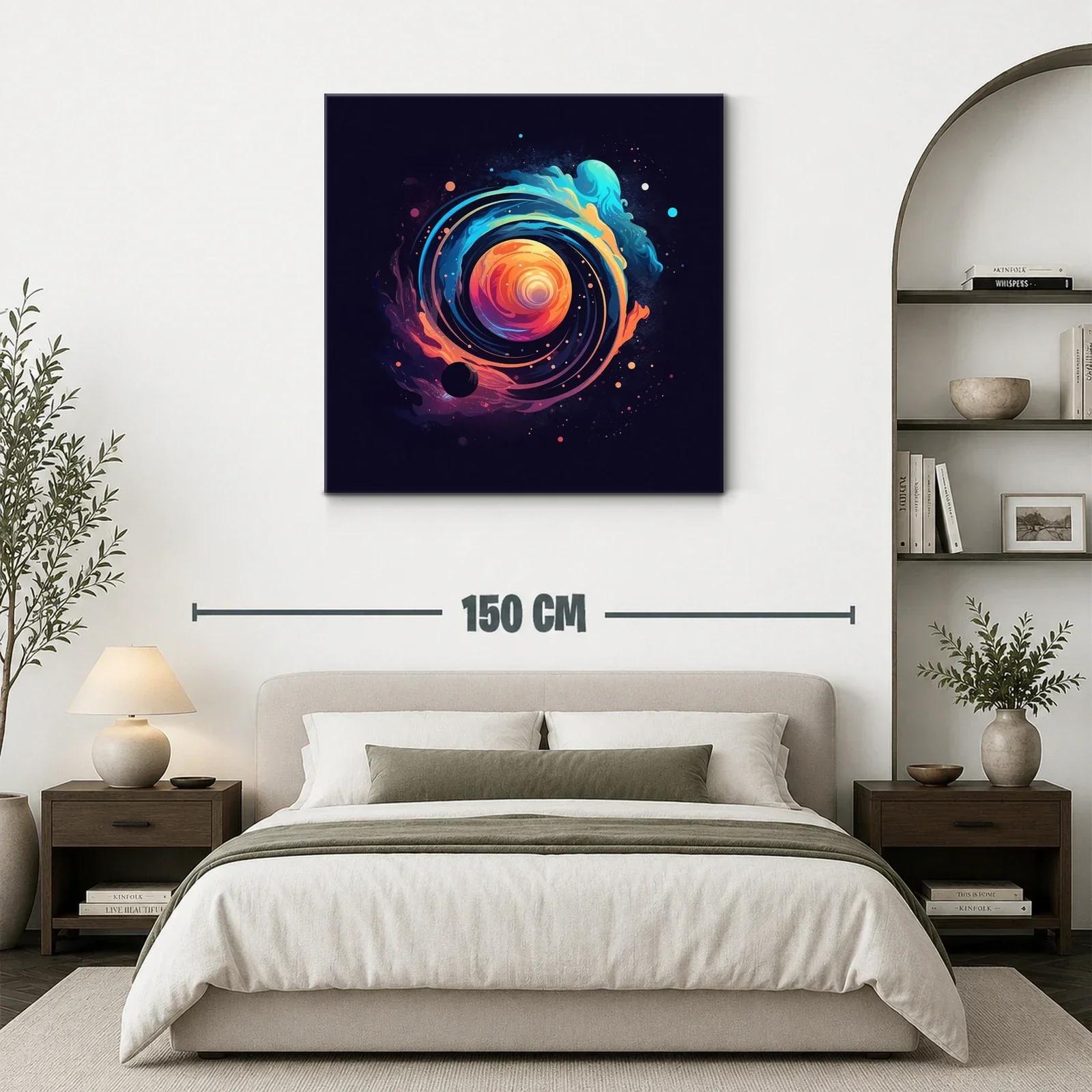 Cuadro del Cosmos en Movimiento con Tonos Vibrantes — miniatura 3