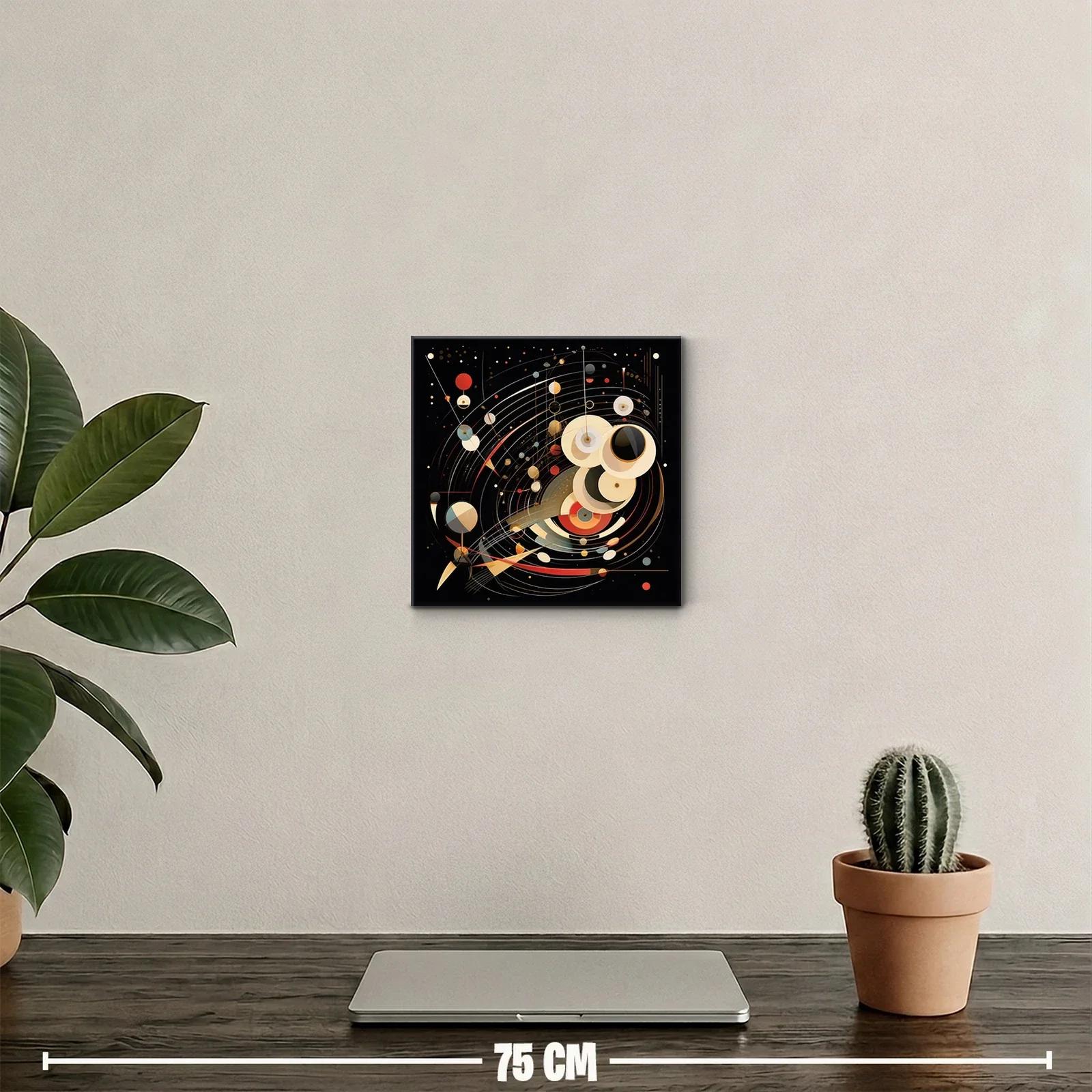 Composición abstracta con círculos dinámicos y colores cálidos — miniatura 2
