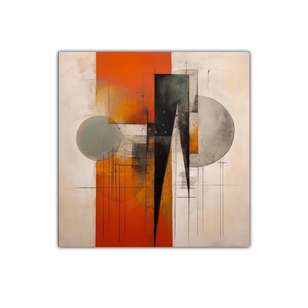 Composición abstracta con formas geométricas y tonos cálidos — imagen principal