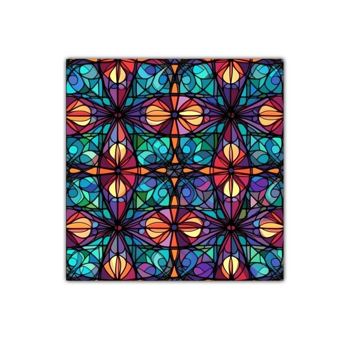 Diseño geométrico colorido con estilo vitral — imagen principal