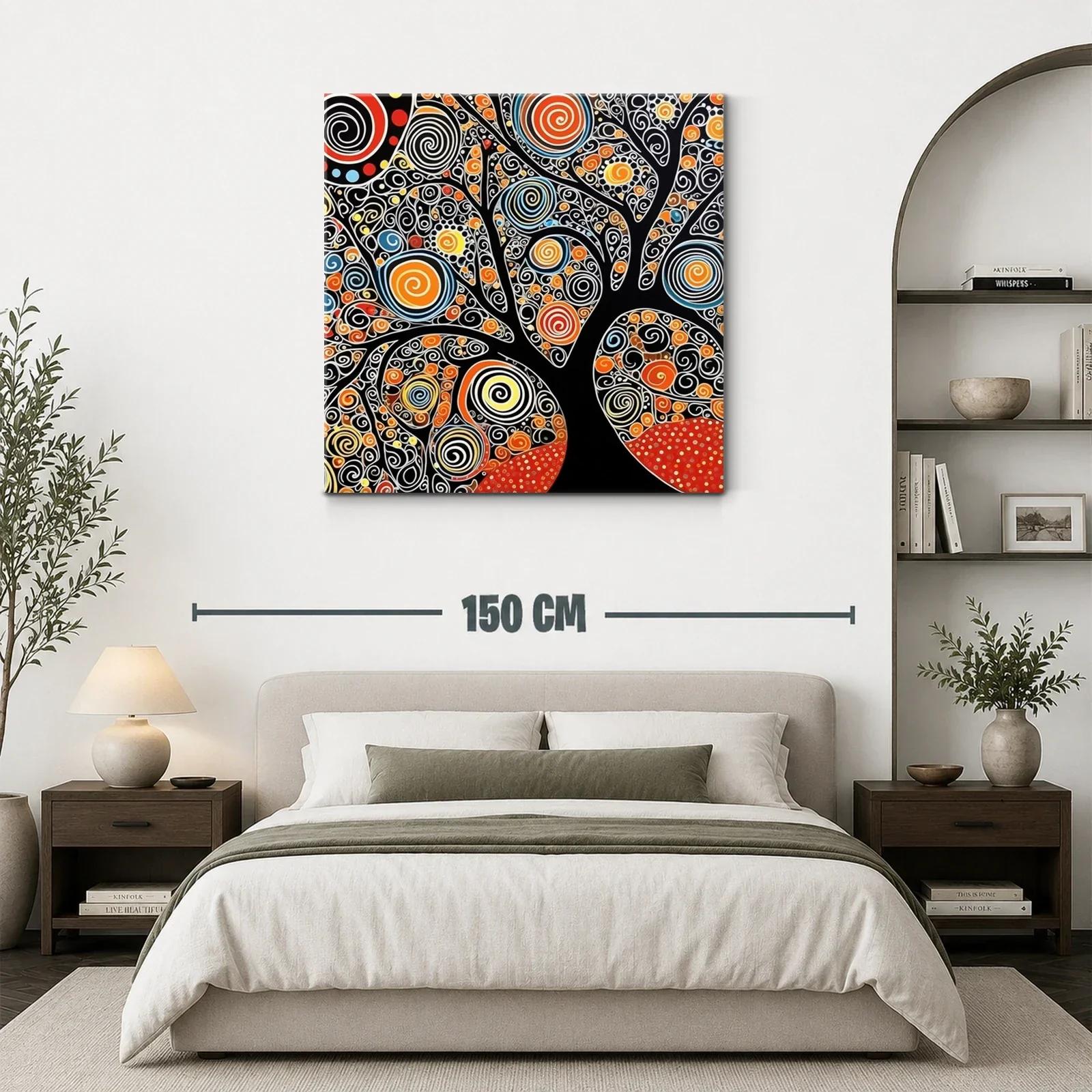 Árbol de espirales con vibrantes tonos otoñales — miniatura 3