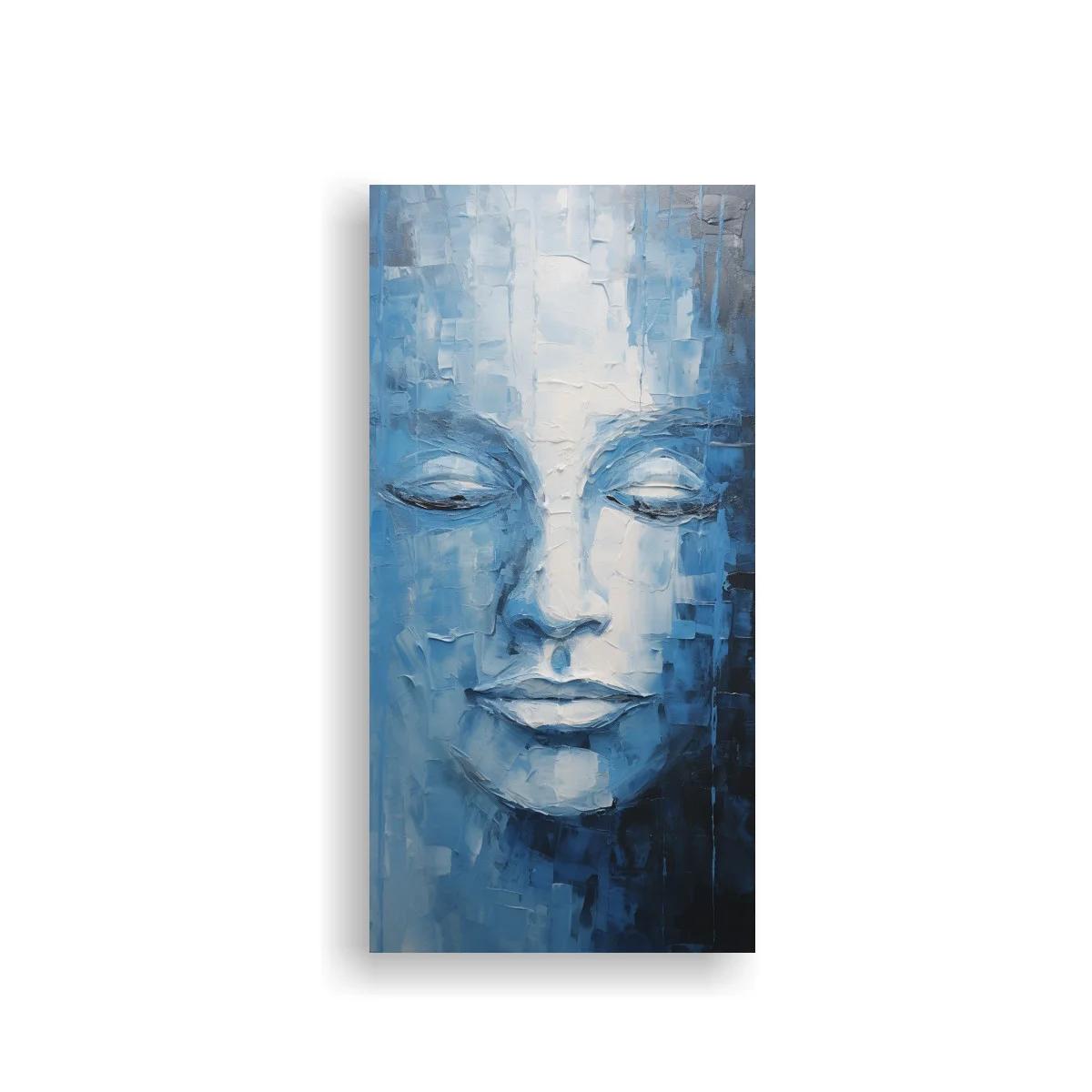 Cuadro rostro de Buda en tonos azules