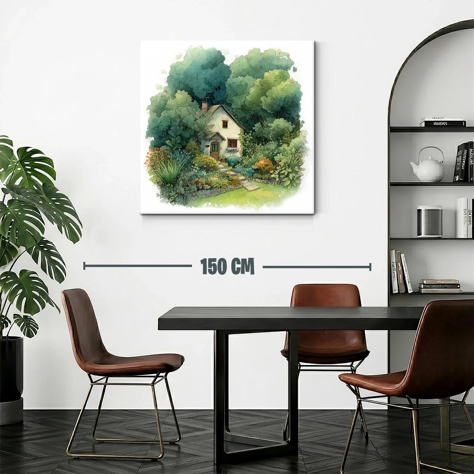 Paisaje de casa rural rodeada de jardín exuberante — miniatura 2