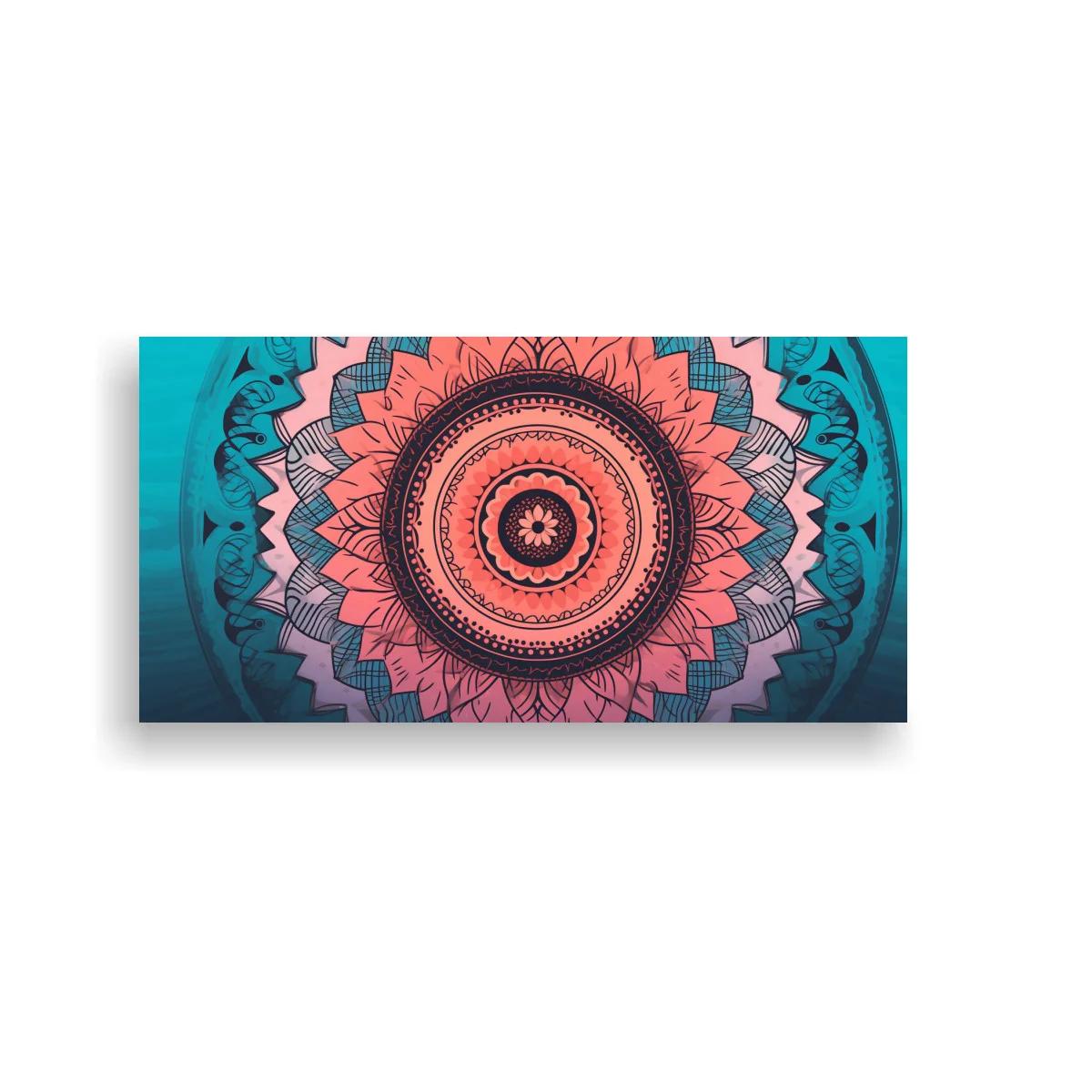 Cuadro mandala floral con líneas decorativas finas — imagen principal