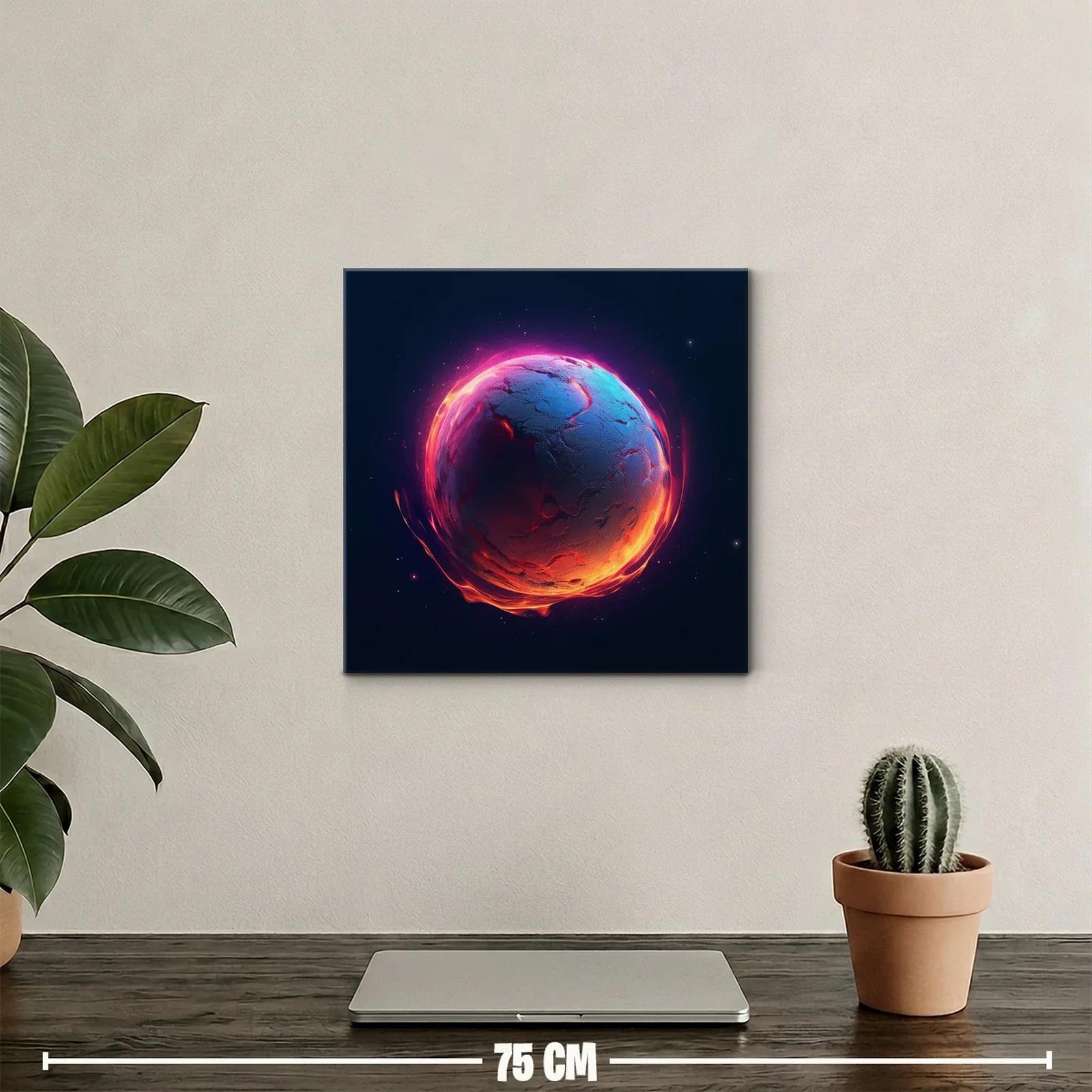 Planeta incandescente con texturas vibrantes y energía dinámica — miniatura 2
