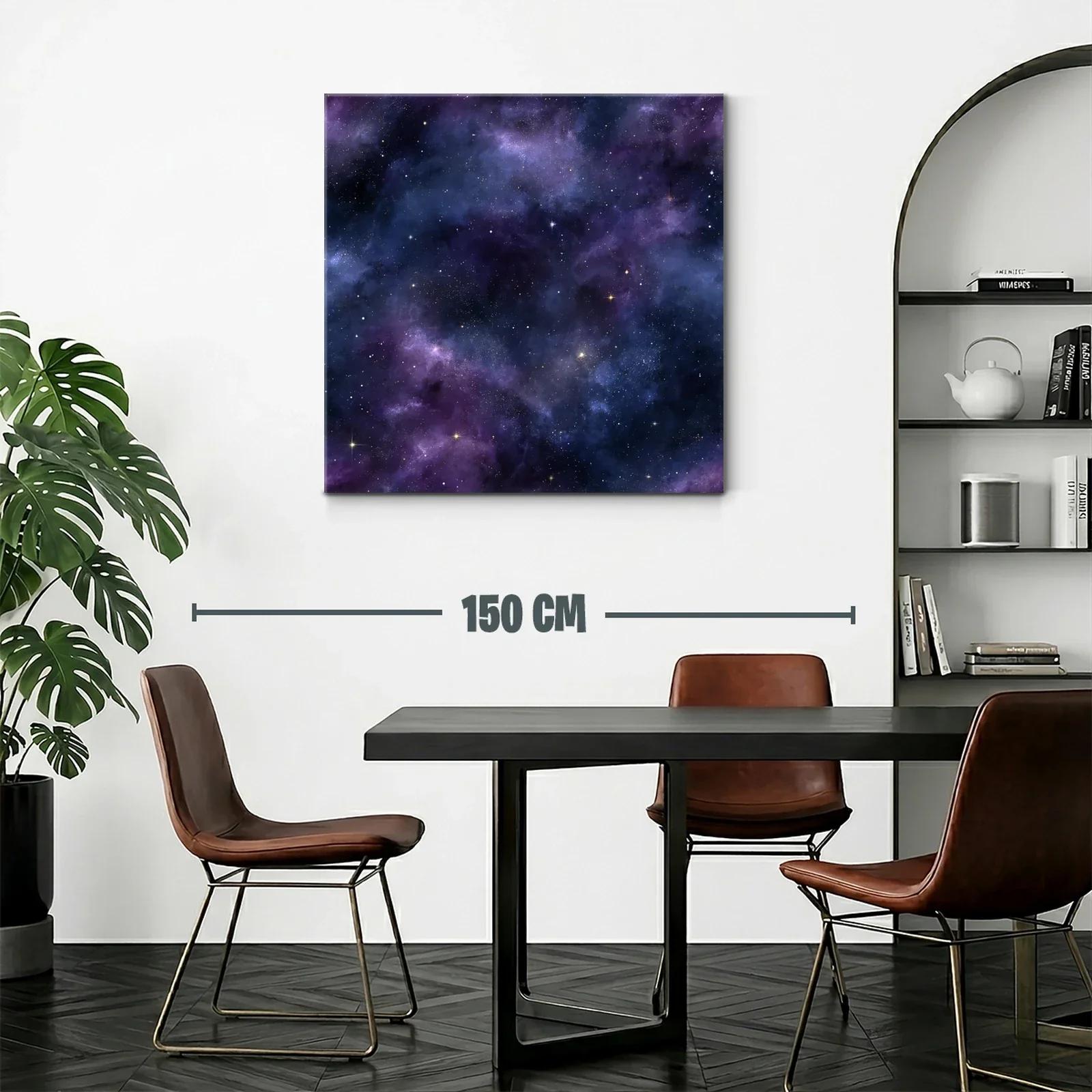 Cuadro de galaxia con tonos morados y azul oscuro — miniatura 2