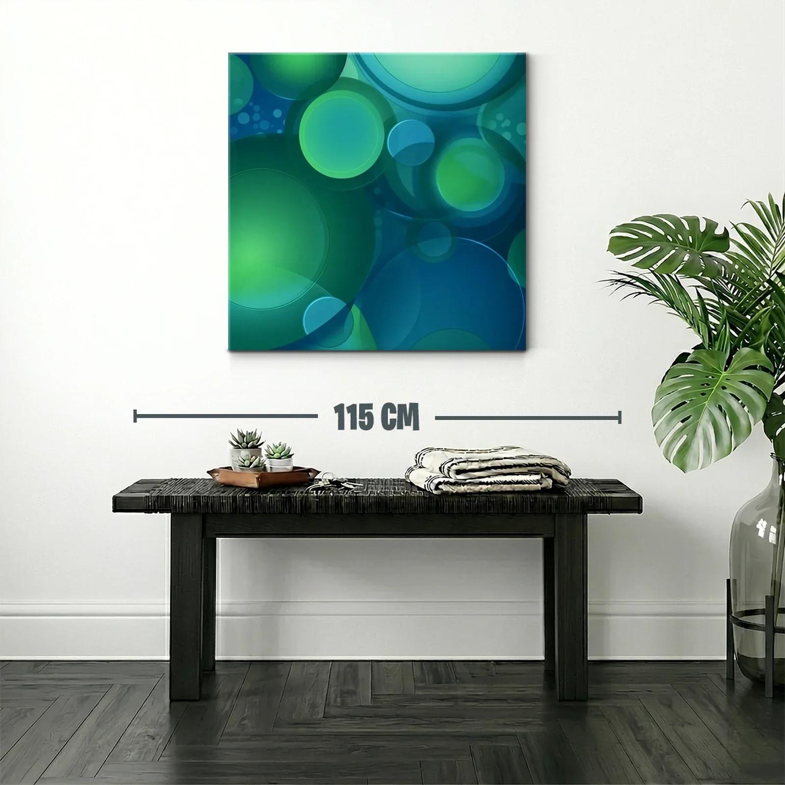 Composición abstracta de círculos en tonos verdes y azules — miniatura 2