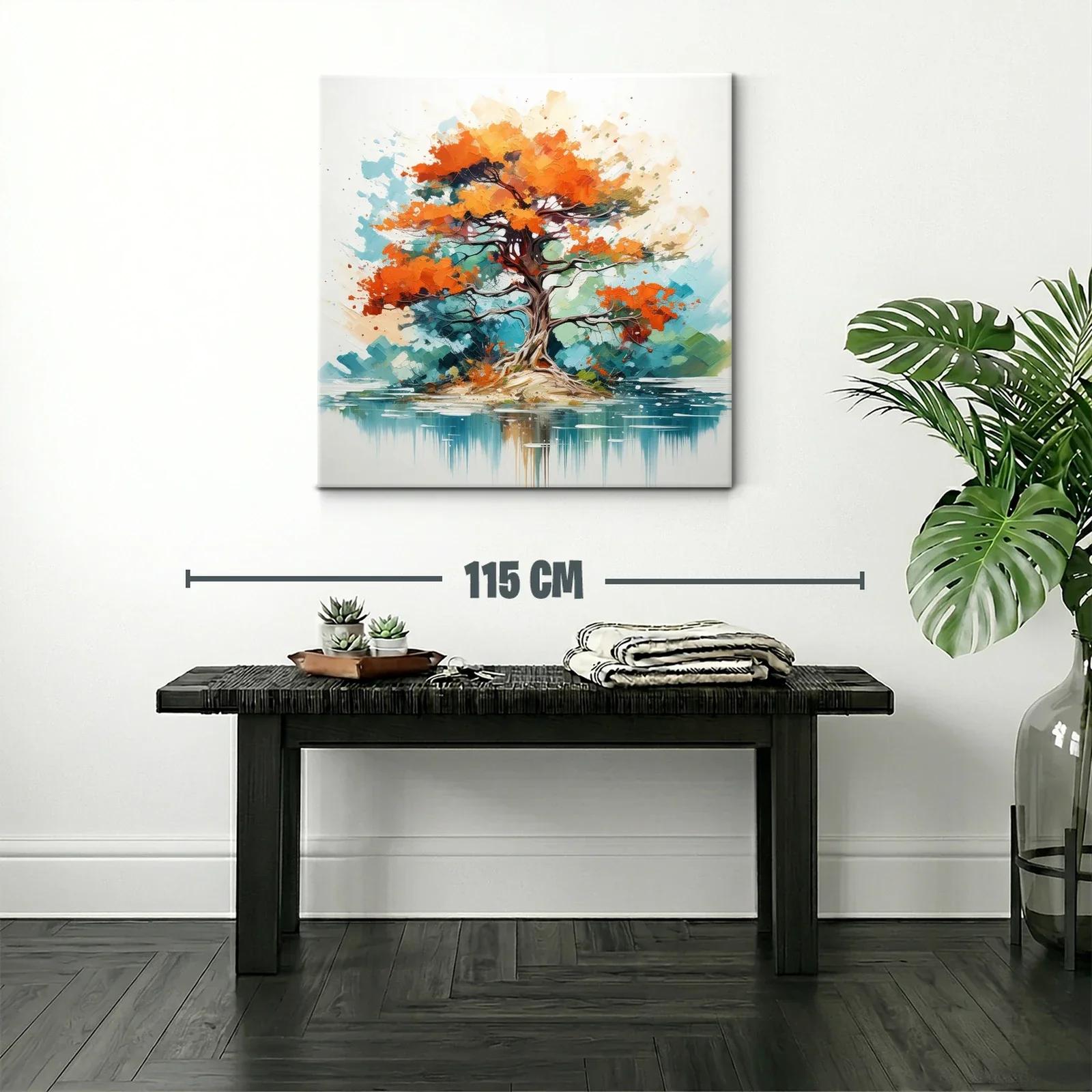 Árbol vibrante en paisaje sereno junto al agua — miniatura 2