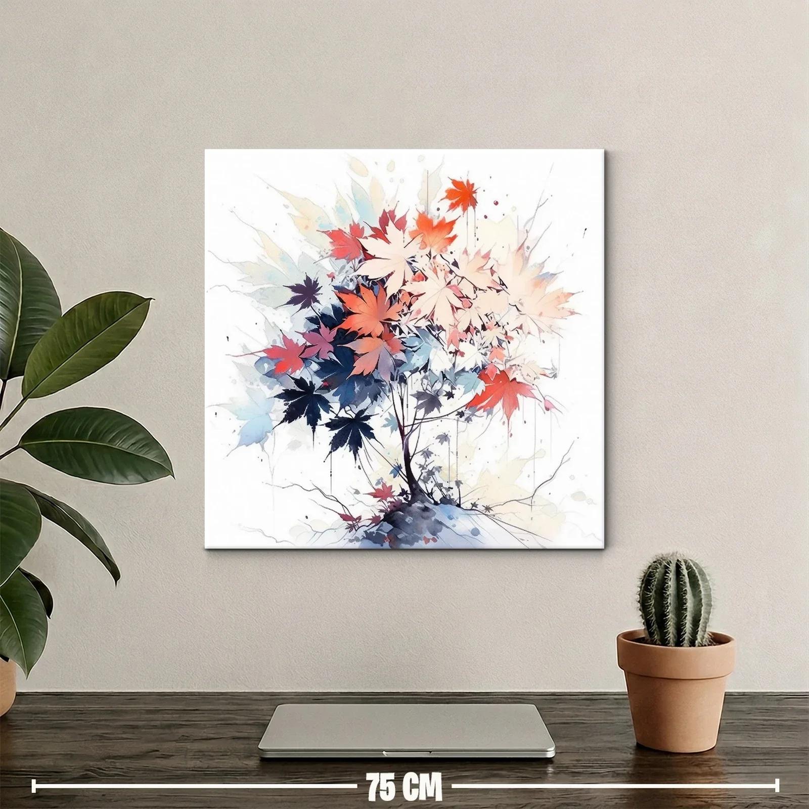 Composición artística de hojas otoñales en tonos vivos — miniatura 2