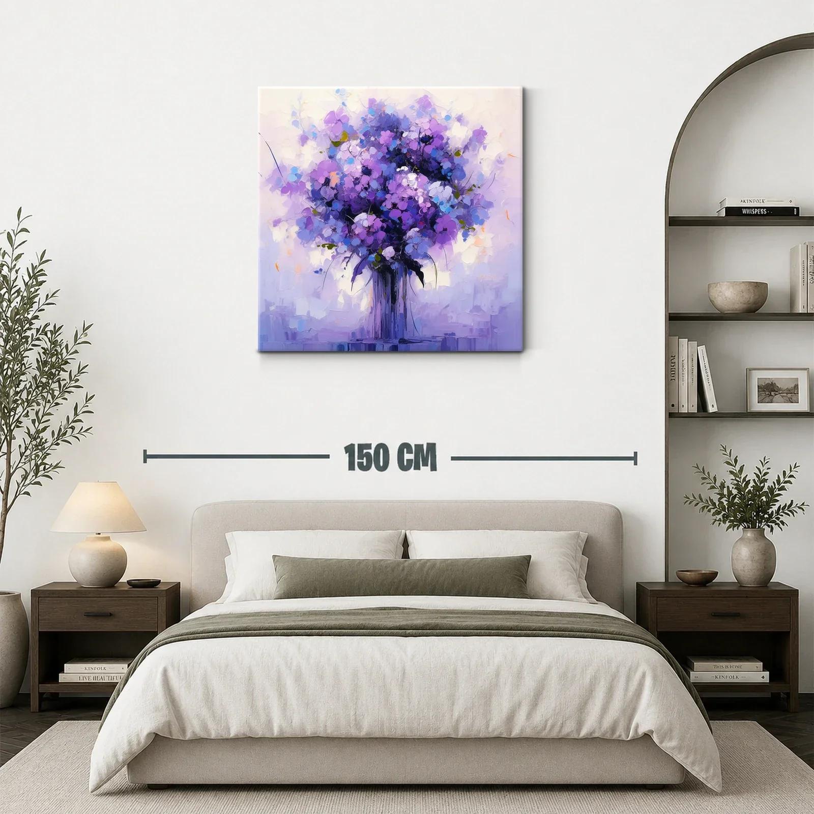 Ramillete de Flores en Tonos Violetas y Azules — miniatura 3
