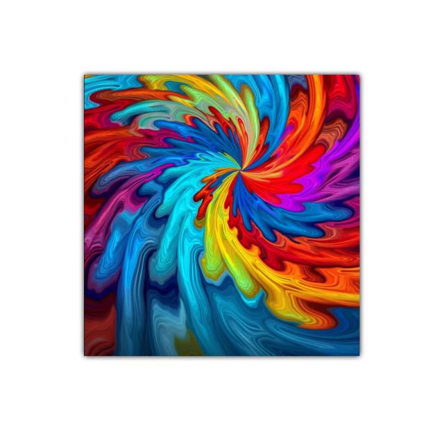 Explosión de colores vibrantes en espiral dinámica