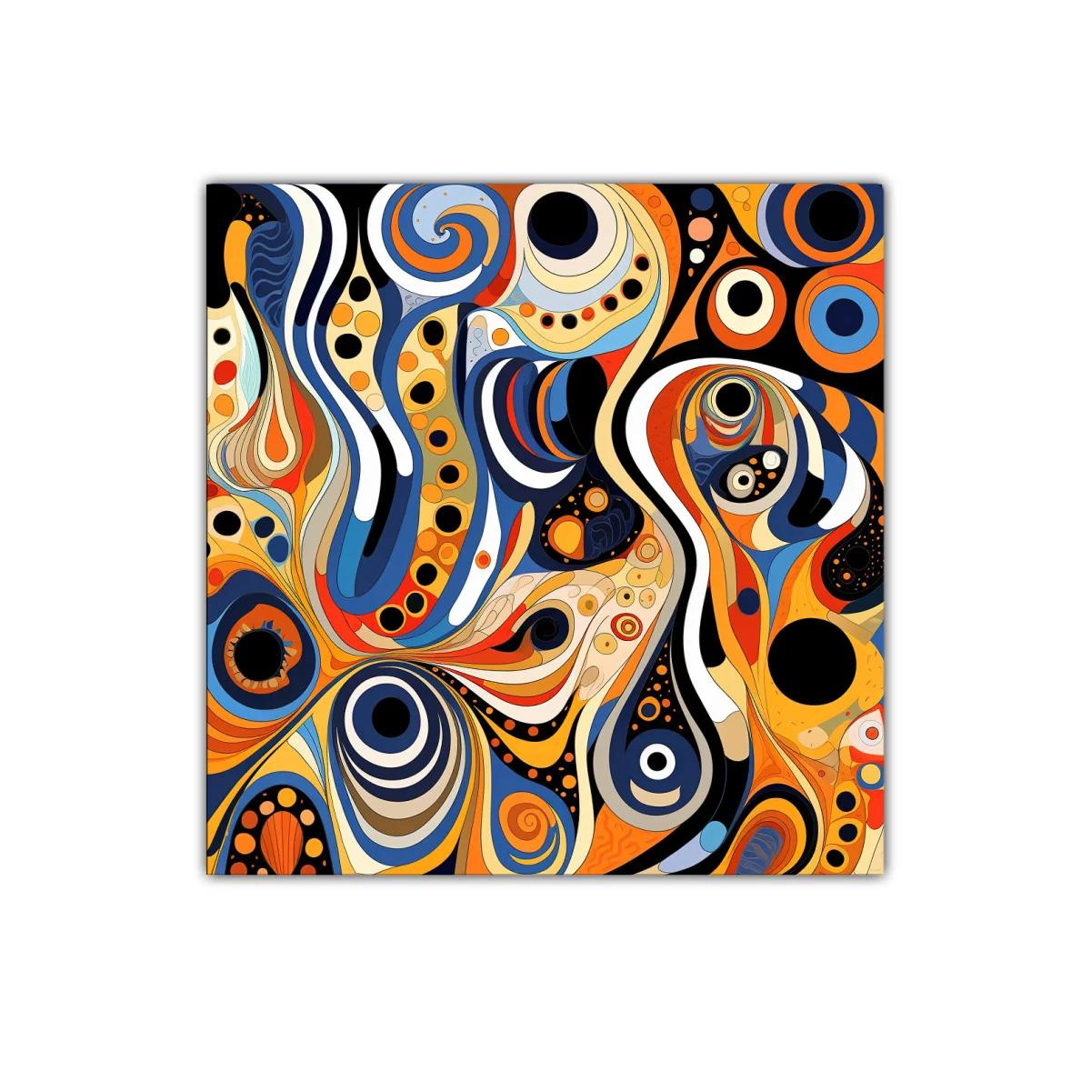 Arte abstracto vibrante con formas onduladas y coloridas — imagen principal