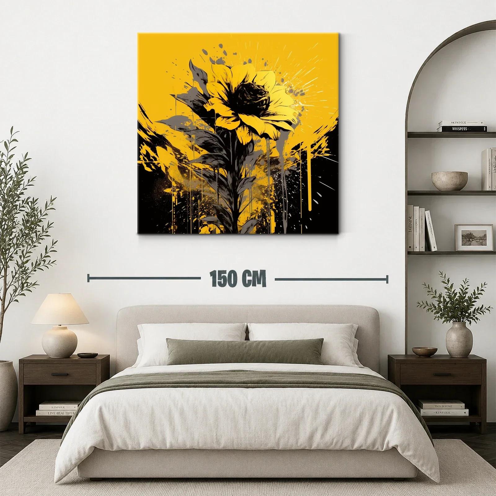 Girasol impactante con vibrante contraste en amarillo y negro — miniatura 3