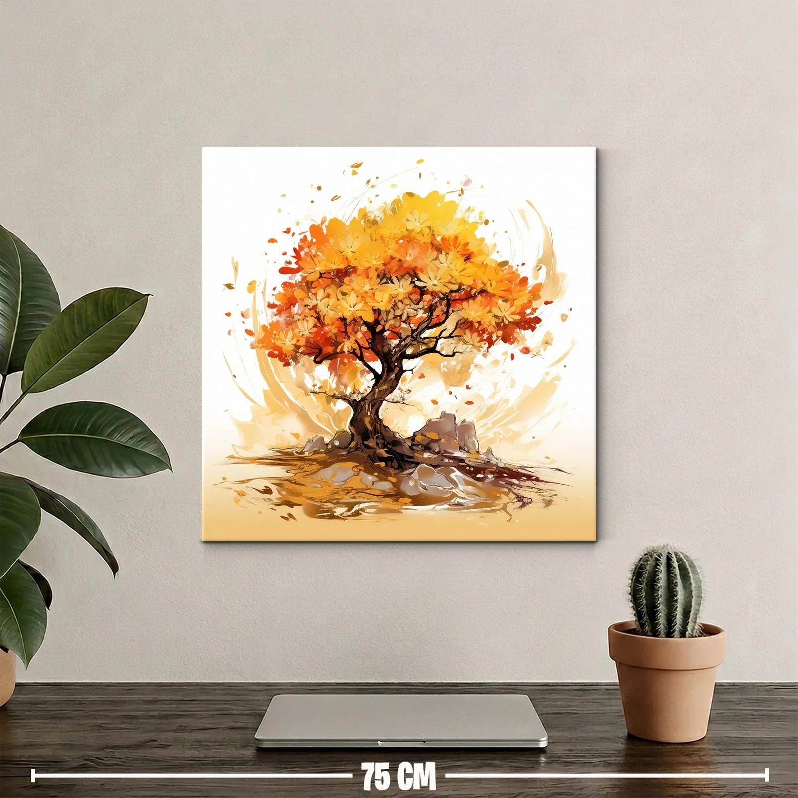 Árbol de otoño con vibrantes tonos cálidos y movimiento — miniatura 2