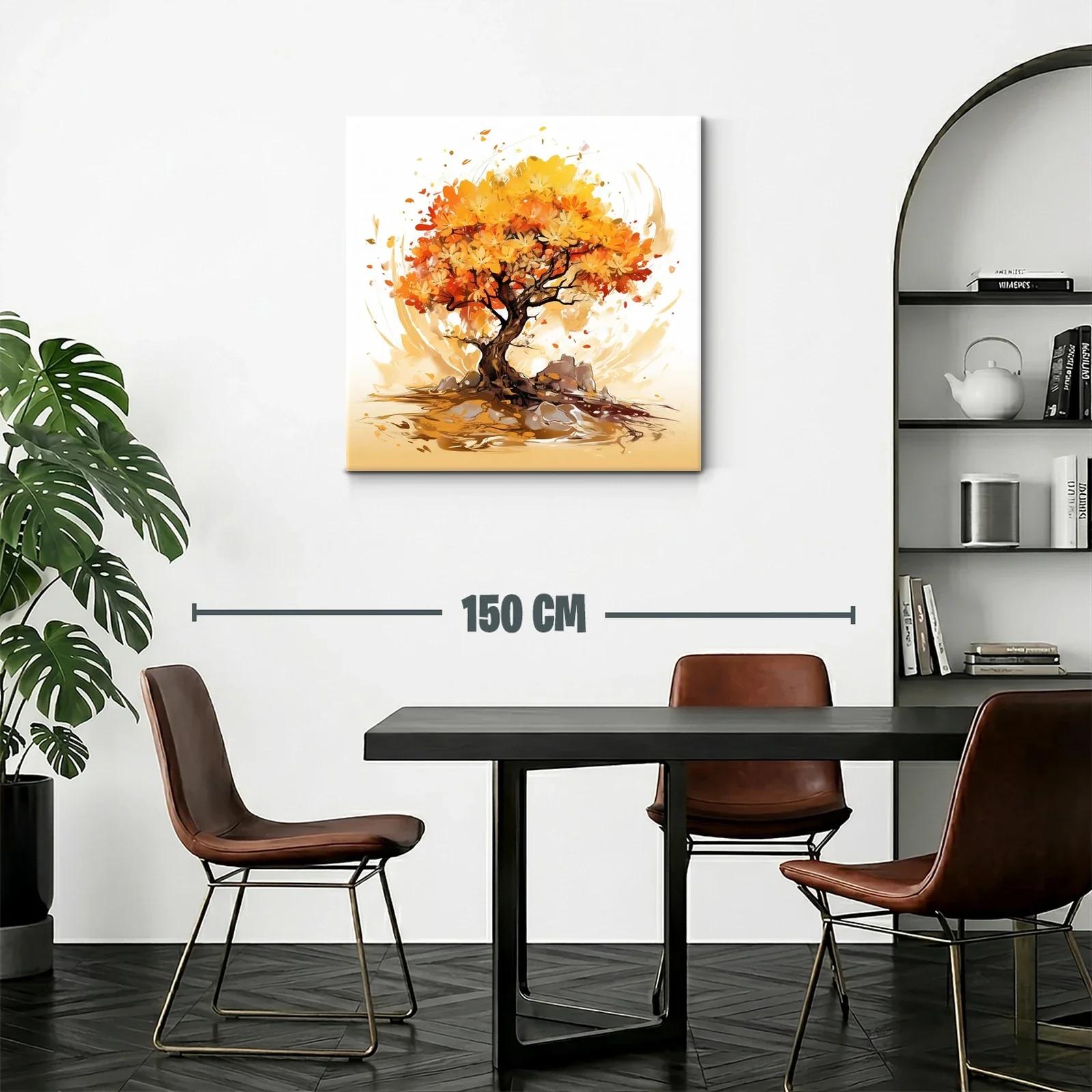 Árbol de otoño con vibrantes tonos cálidos y movimiento — miniatura 2