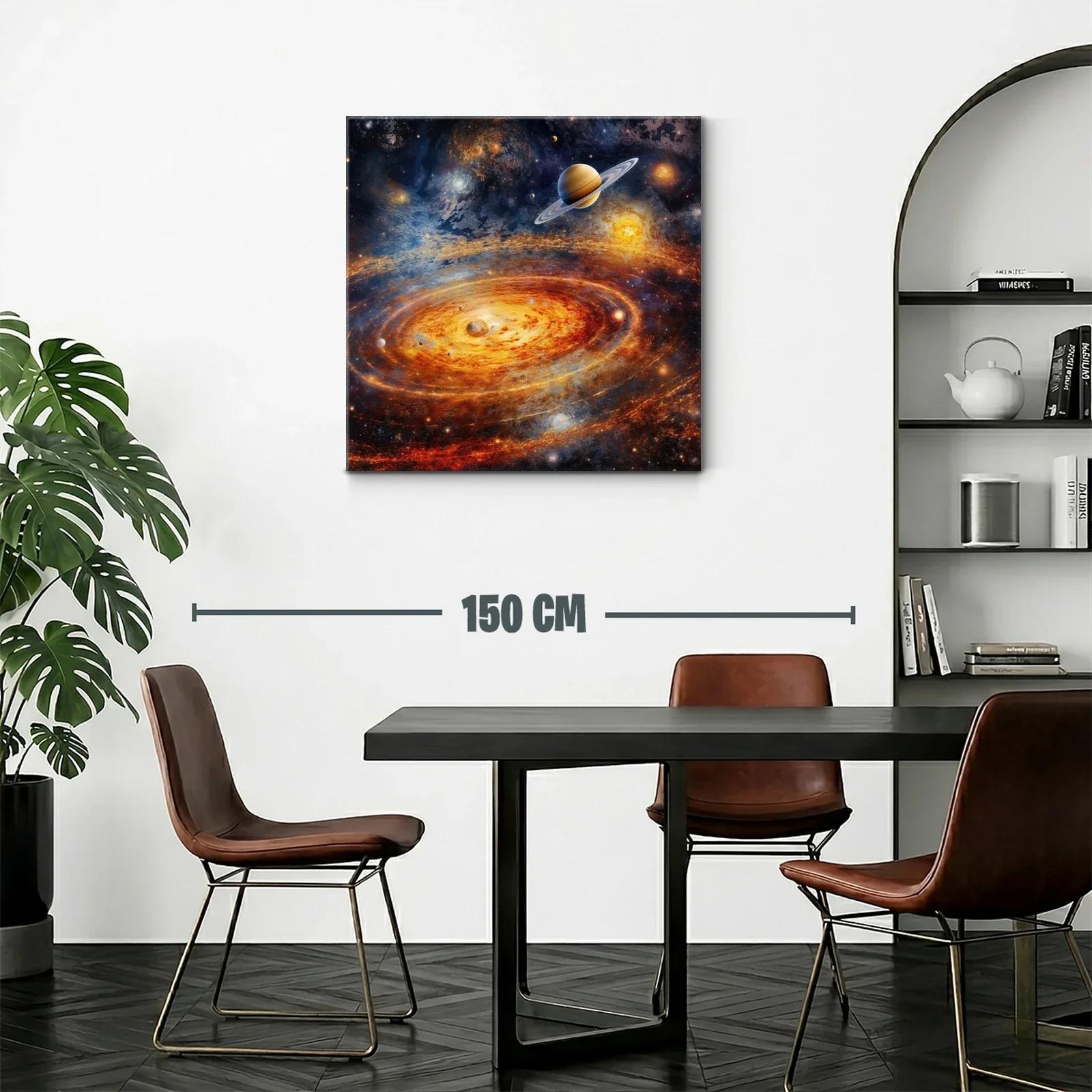Galaxia en expansión con planetas y destellos cósmicos — miniatura 2