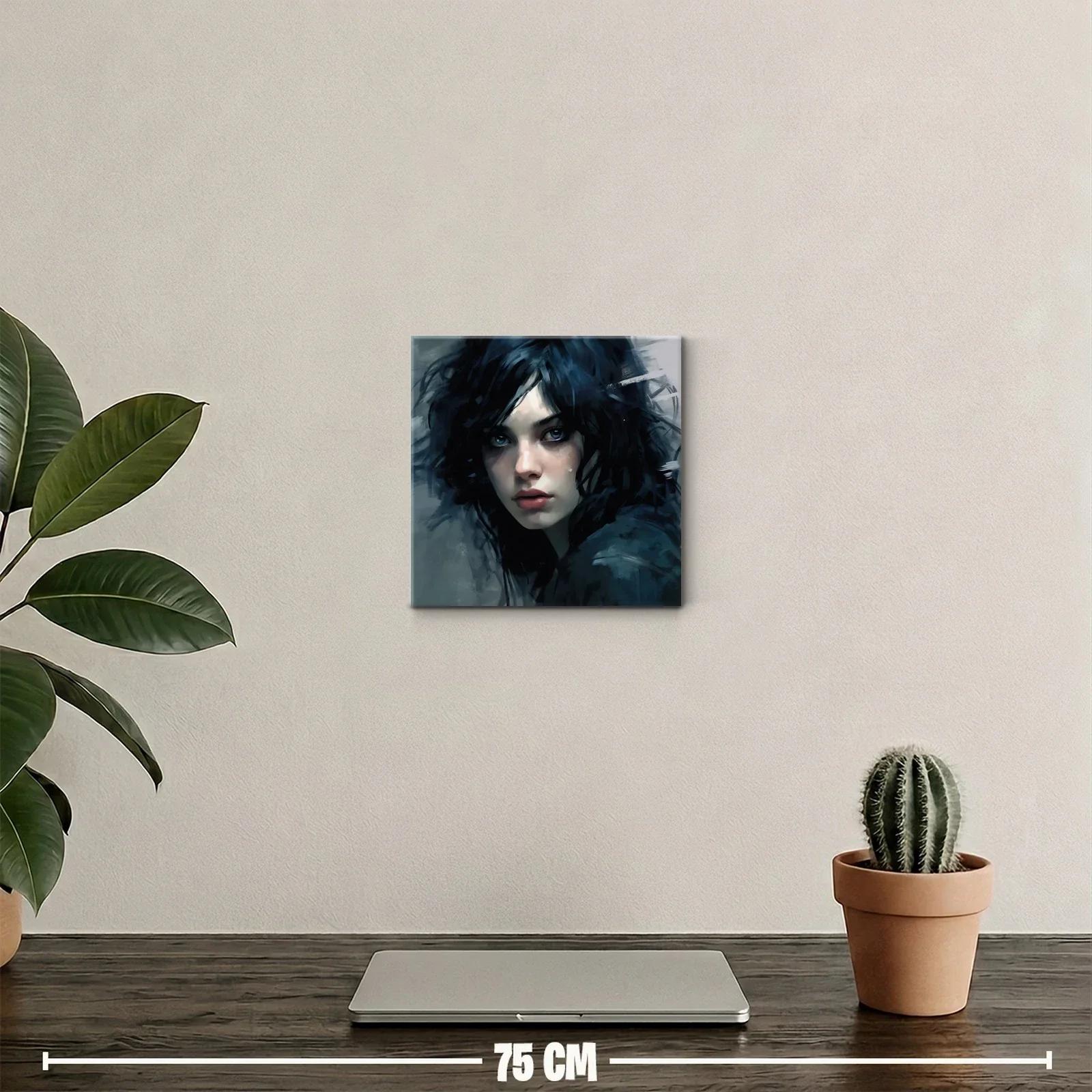 Retrato expresivo de mujer melancólica con mirada intensa — miniatura 2
