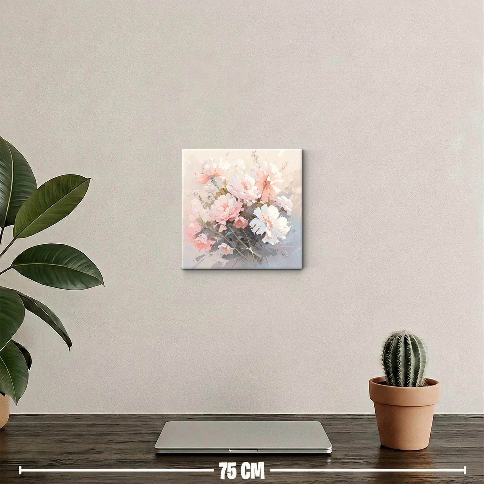 Cuadro decorativo con flores en tonos suaves y delicados — miniatura 2