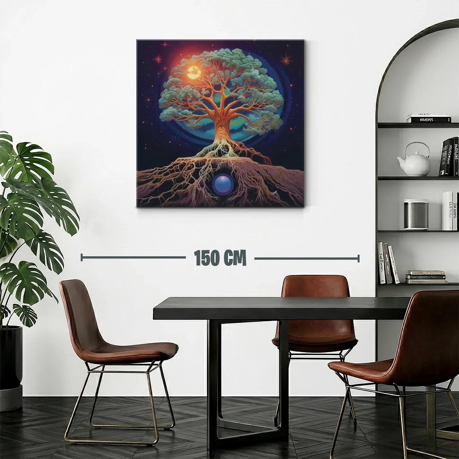 Árbol de la vida cósmico con raíces y energía lunar — miniatura 2