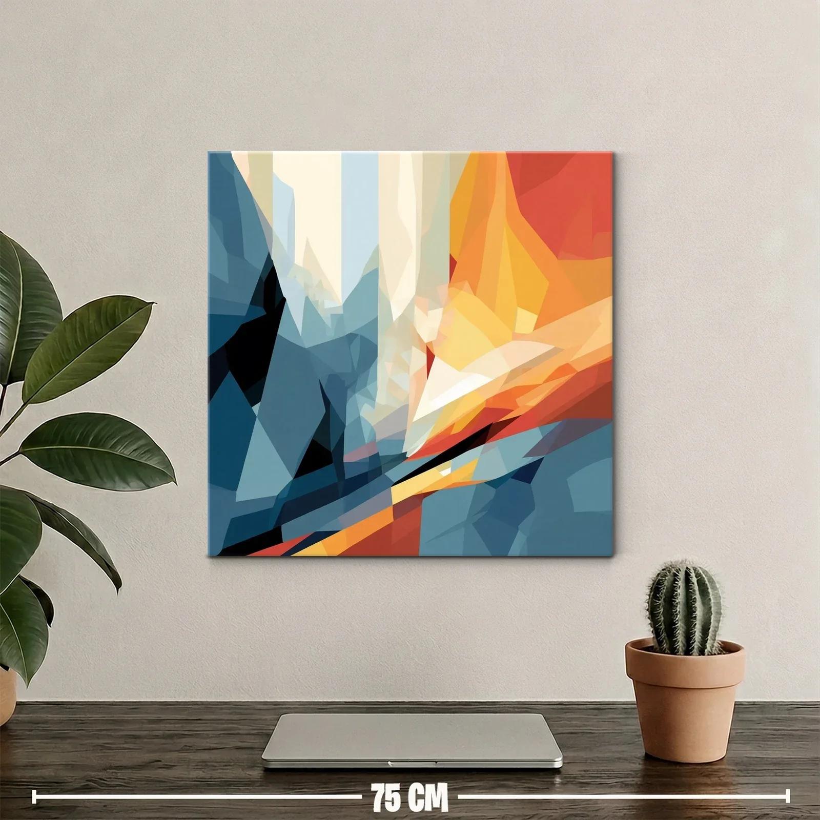 Composición Abstracta con Tonos Cálidos y Fríos — miniatura 2