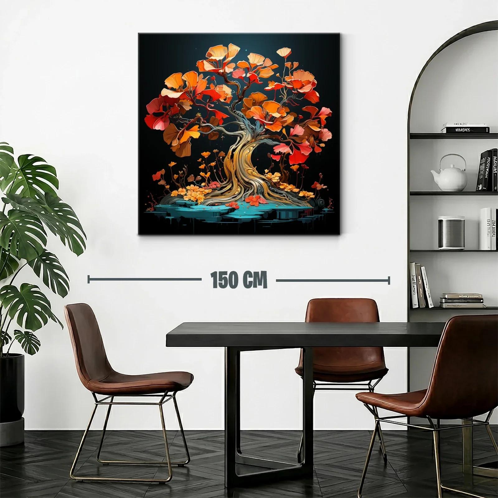 Árbol mágico con hojas en tonos cálidos y vibrantes — miniatura 2