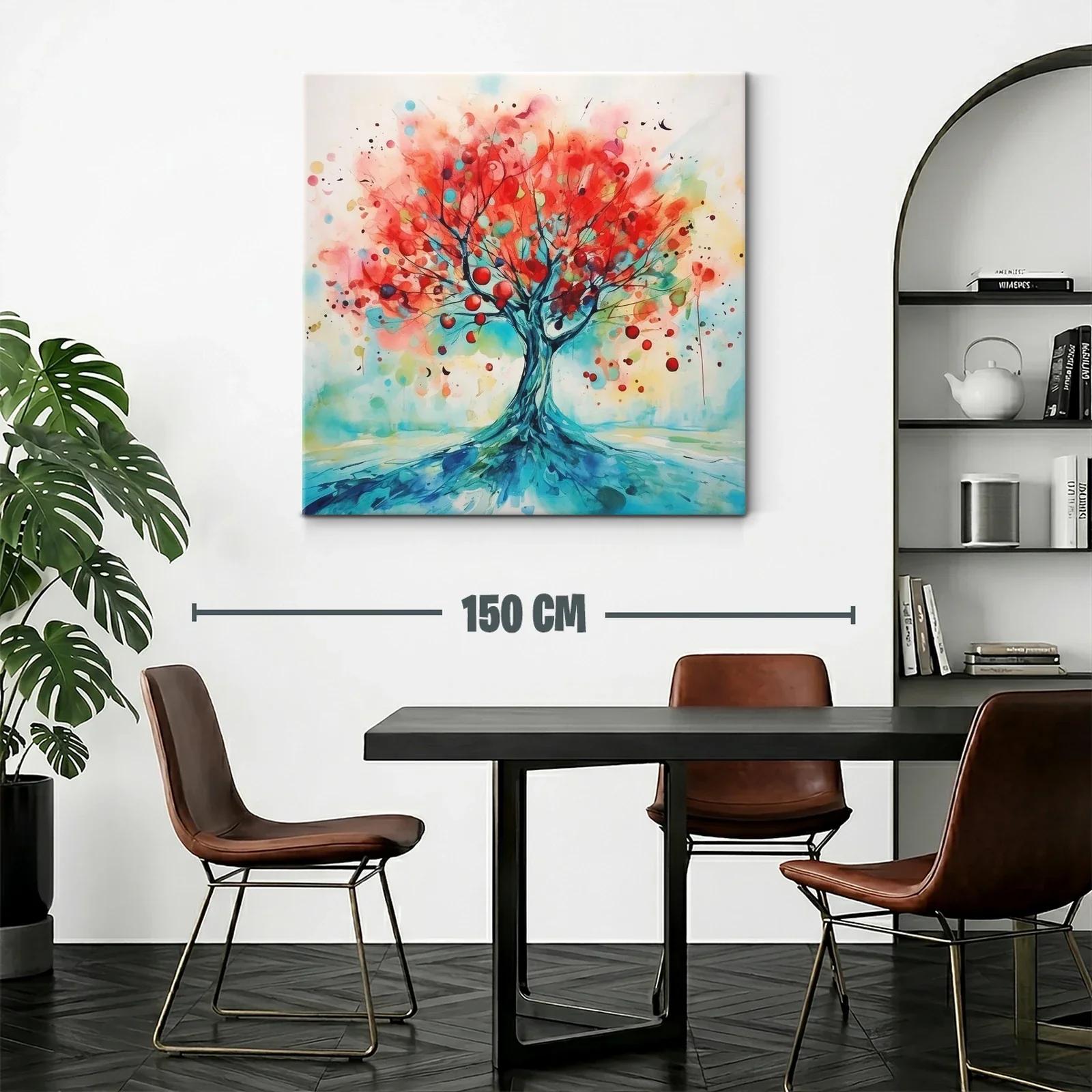 Árbol vibrante en tonos cálidos y fríos — miniatura 2
