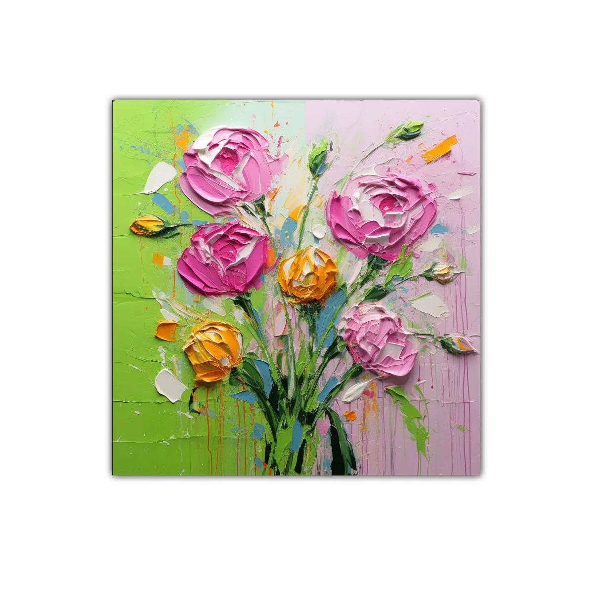 Ramo colorido de flores vibrantes en tonos rosas y amarillos — imagen principal