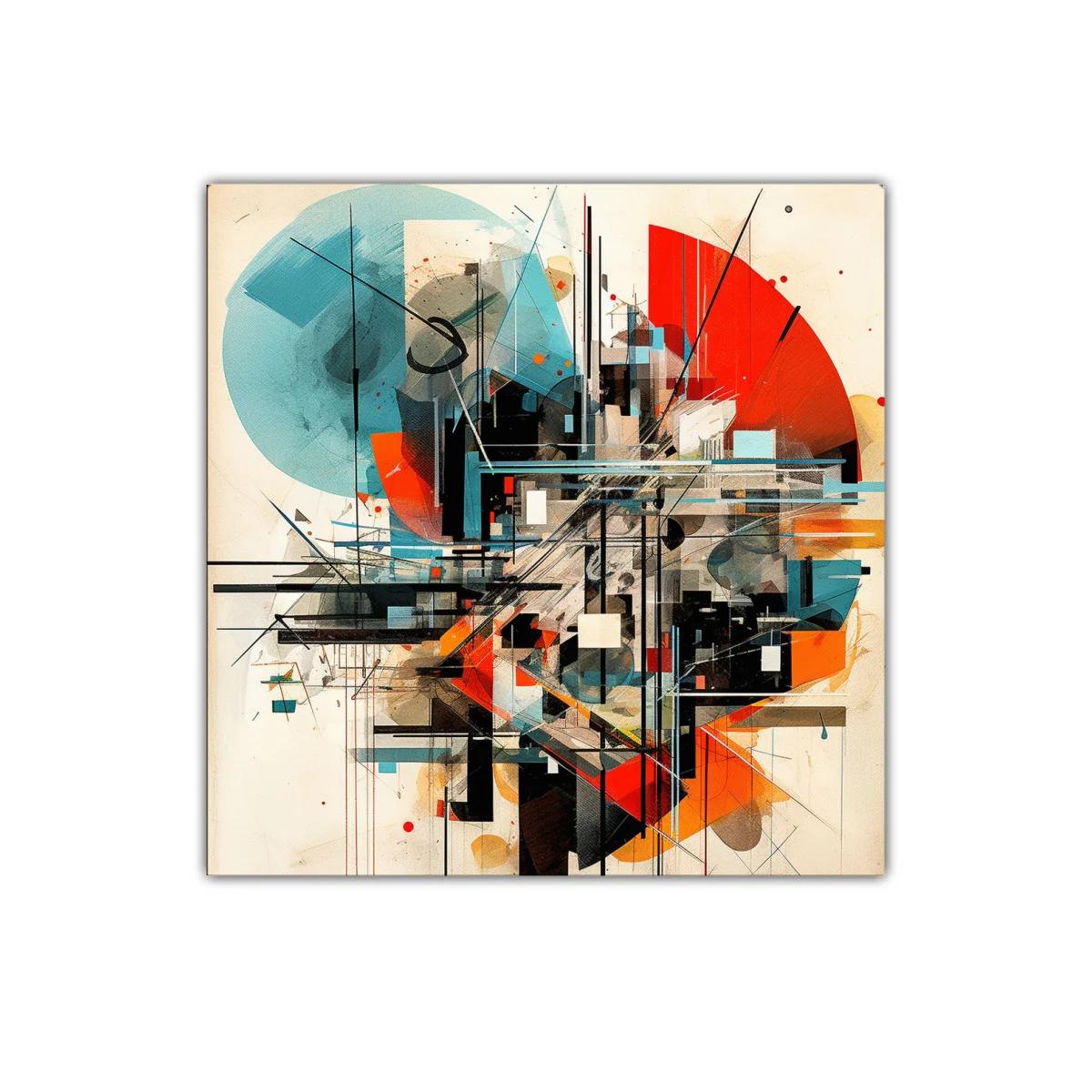 Composición vibrante con formas geométricas y colores intensos — imagen principal