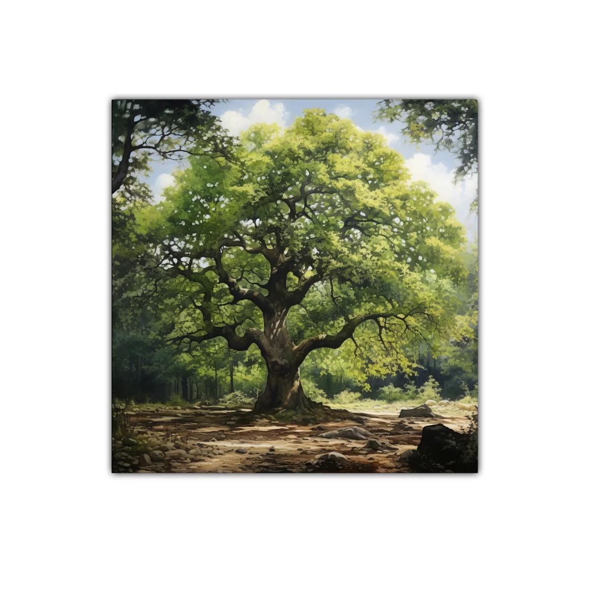 Imponente árbol verde con luz natural entre sombras — imagen principal