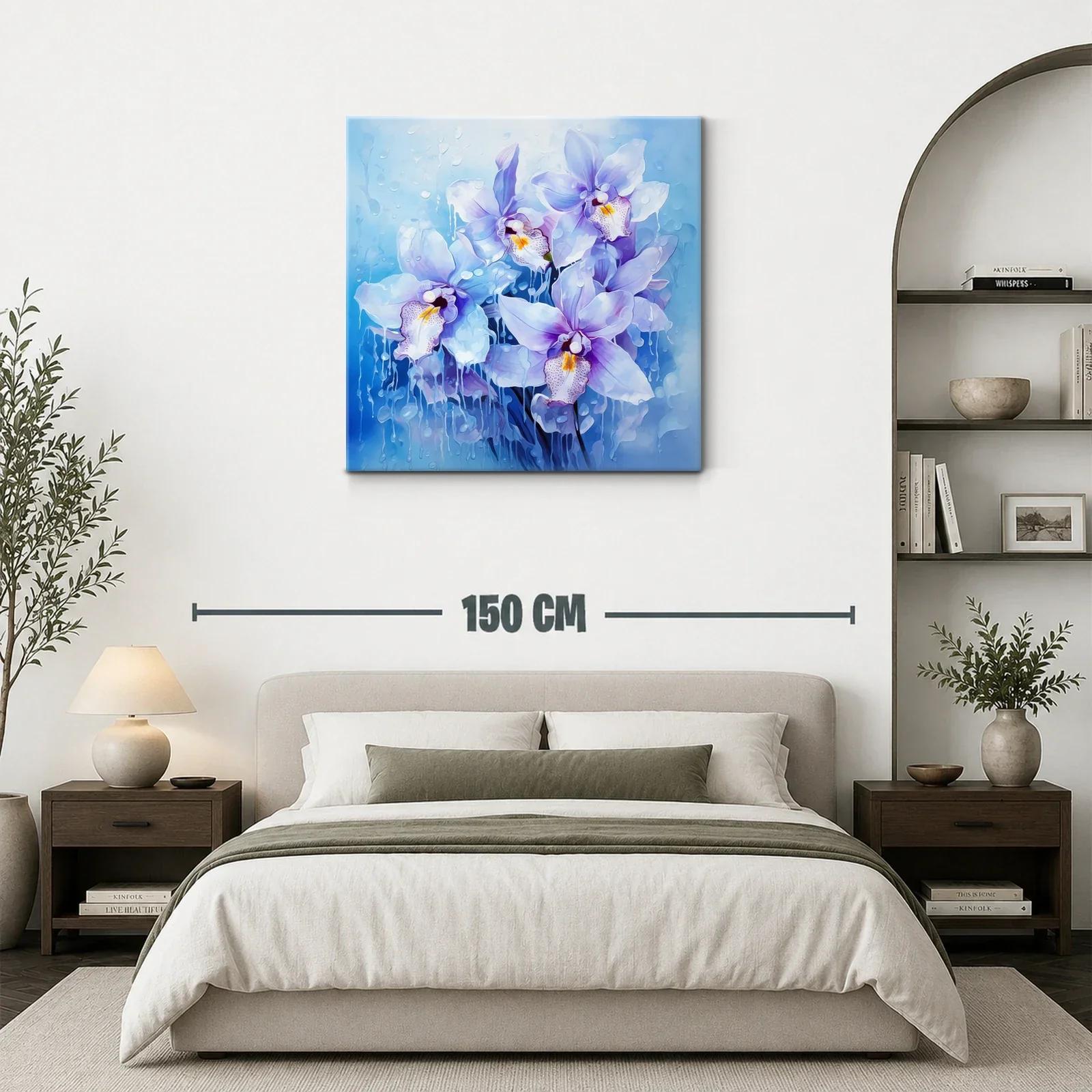 Orquídeas azules delicadas con efecto acuarela — miniatura 3