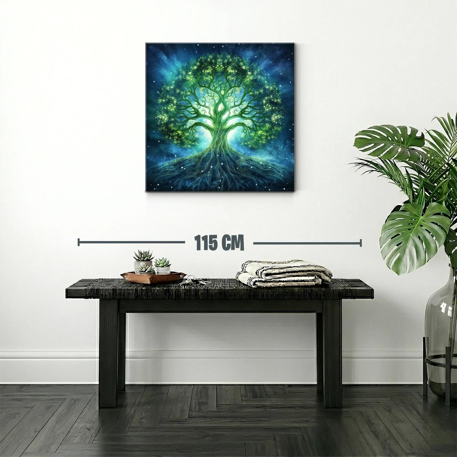 Árbol de la Vida luminoso en tonos azules y verdes — miniatura 2