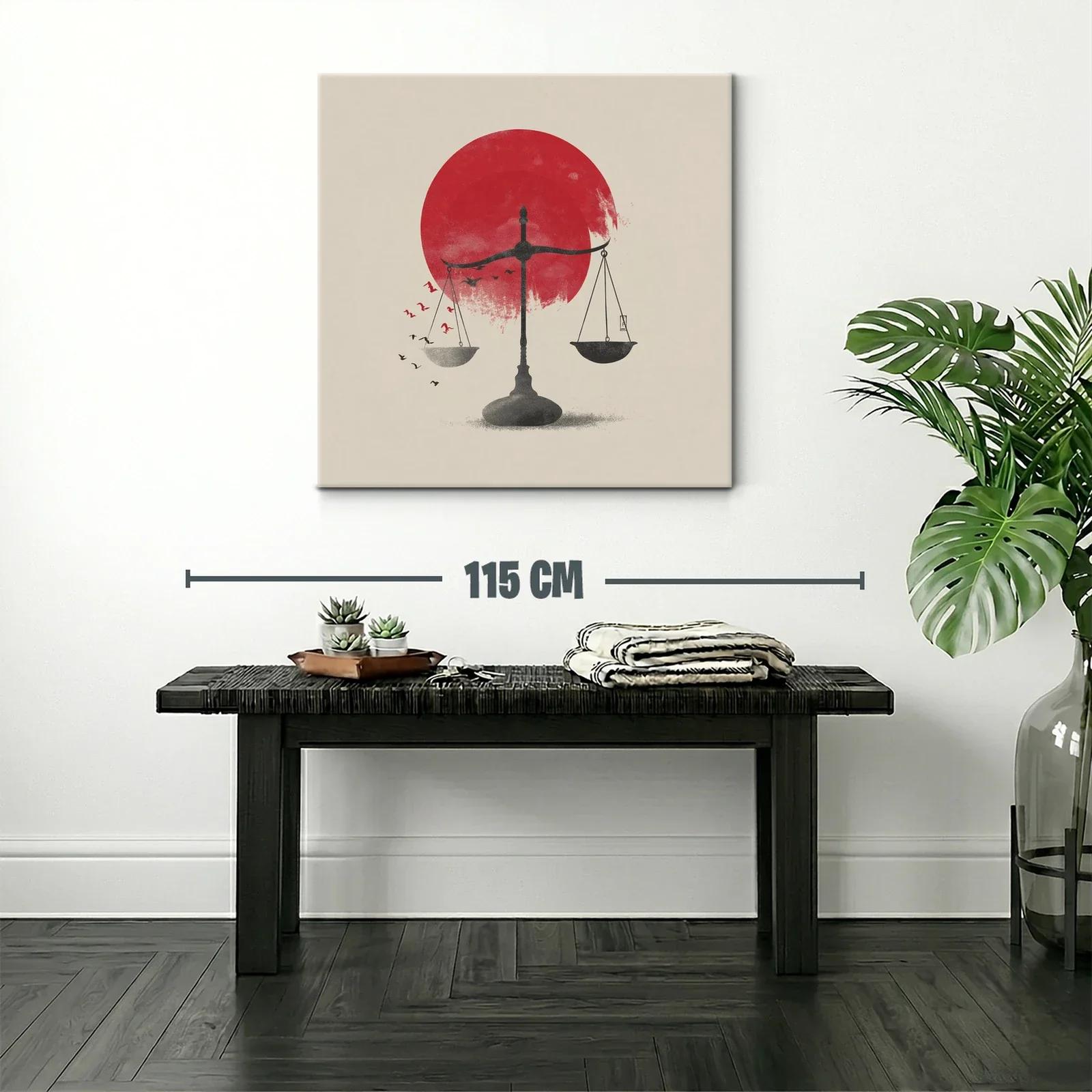 Equilibrio y libertad con contraste en rojo vibrante — miniatura 2
