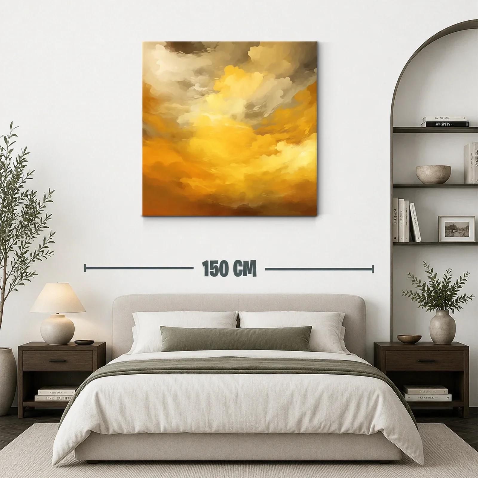 Atardecer dorado con nubes en movimiento y luz cálida — miniatura 3