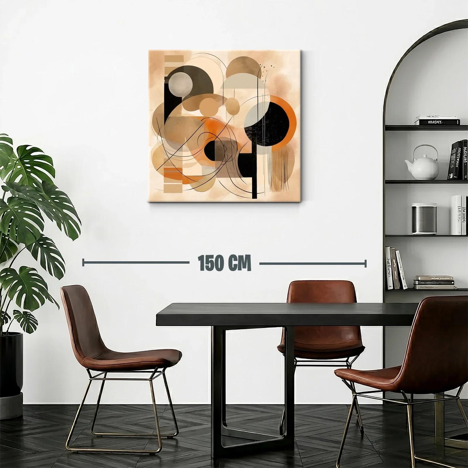 Composición abstracta con formas geométricas y tonos cálidos — miniatura 2