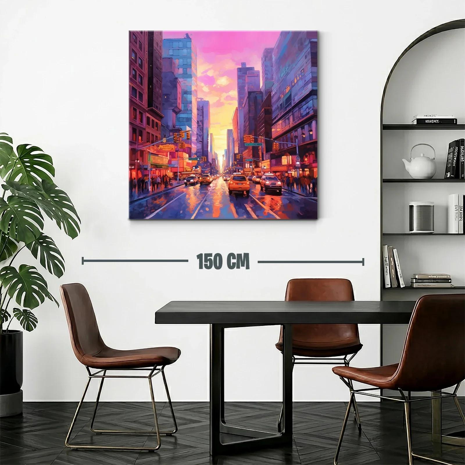 Atardecer urbano lleno de luz y movimiento vibrante — miniatura 2