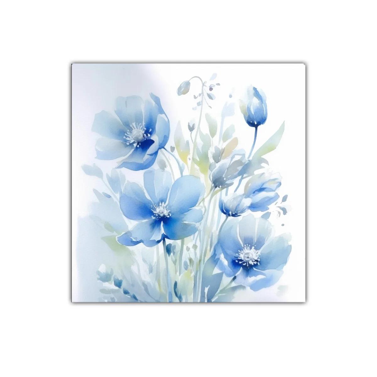 Elegancia en Flores Azules con Toques Suaves y Delicados
