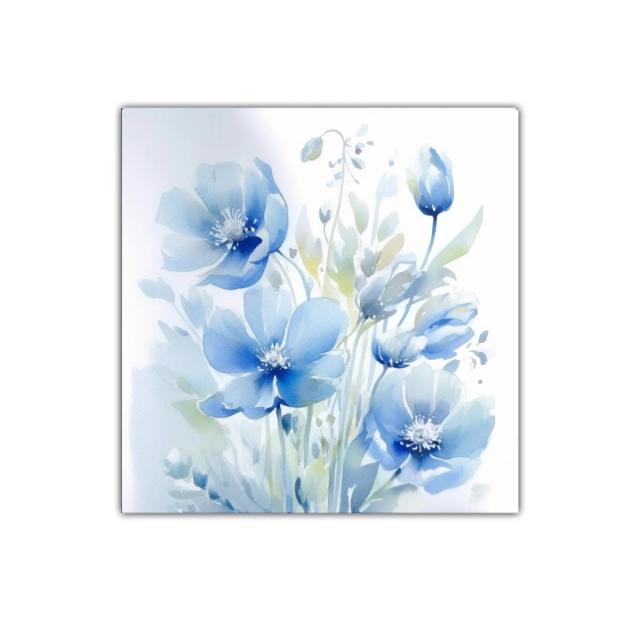 Elegancia en Flores Azules con Toques Suaves y Delicados